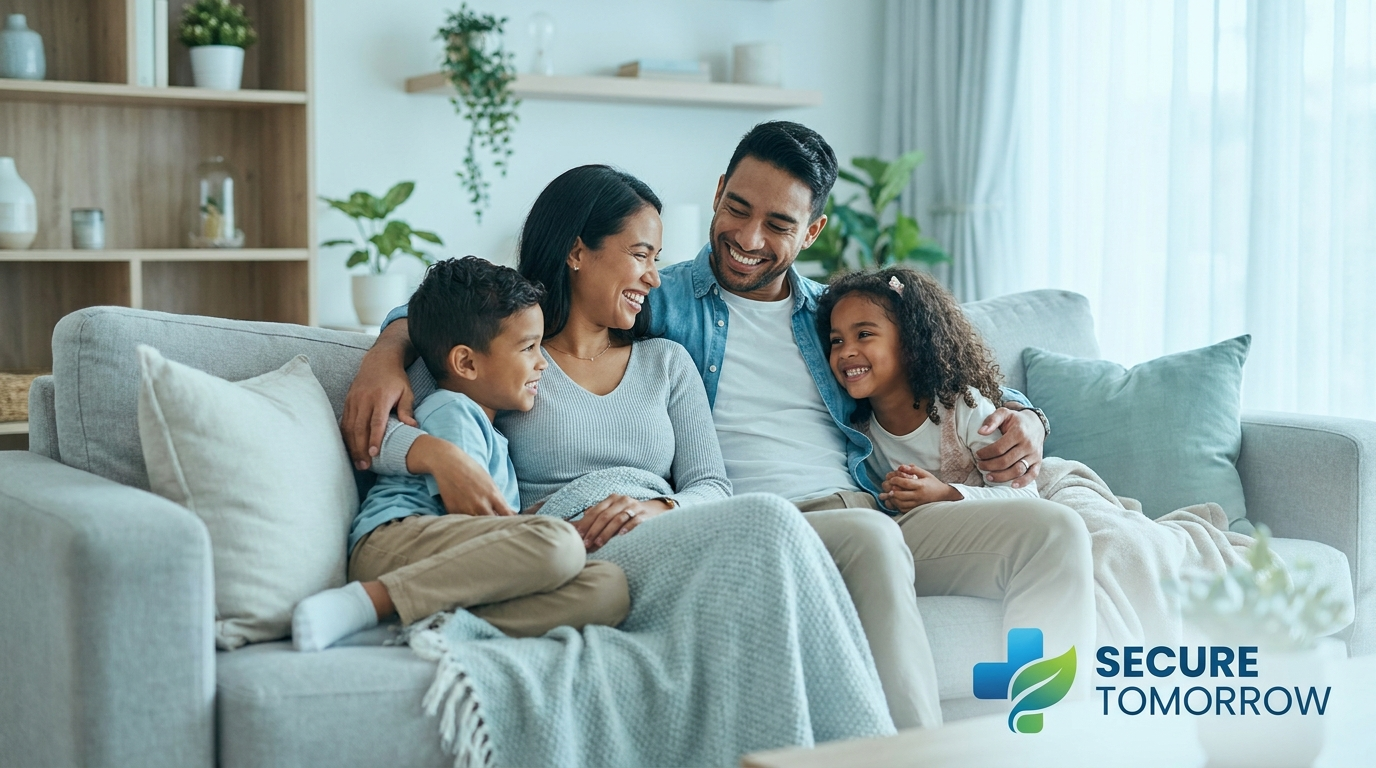 Happy family covered by an ACA marketplace health plan